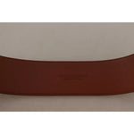 Dolce & Gabbana Brown Wide Waist Design Leather Gold Metal Buckle Belt