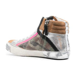 Philippe Model Army Green High-Top Sneakers with Leather Accents PH-10947-IT40|S