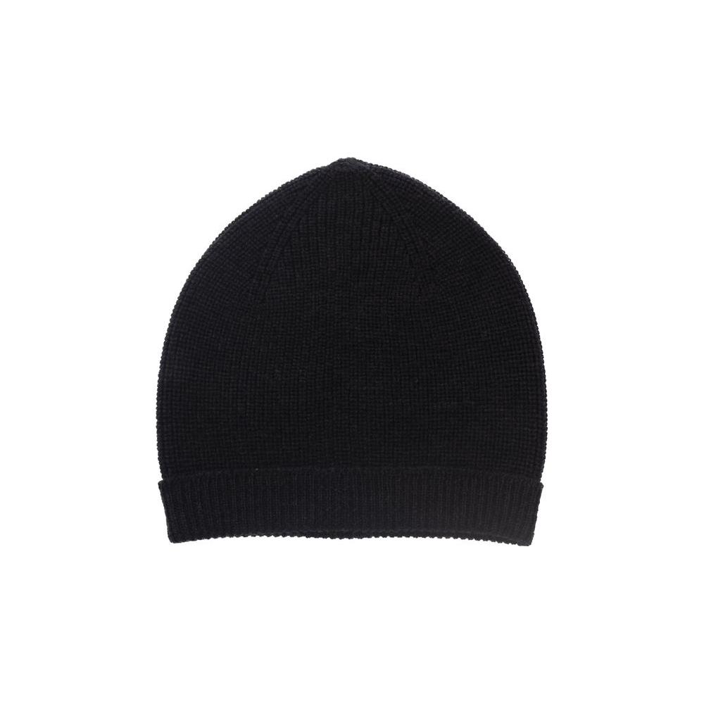 Alpha Studio Black Merino Wool Men Hat AL-23468-46 CM