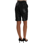 Dolce & Gabbana Black Sequined Fashion Shorts BYX1101-1