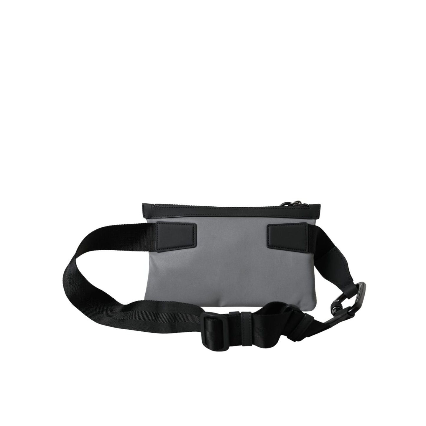 Dolce & Gabbana Gray Neoprene Logo Zip Waist Fanny Pack Belt Pouch Bag