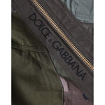 Dolce & Gabbana Military Green Patchwork Rucksack Backpack Bag