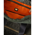 Dolce & Gabbana Military Green Patchwork Rucksack Backpack Bag