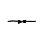 Dolce & Gabbana Black Velvet Cotton Adjustable Neck Men Bow Tie FT3920