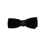 Dolce & Gabbana Black Velvet Cotton Adjustable Neck Men Bow Tie FT3921