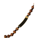 Dolce & Gabbana Black Gold Wooden Beaded Logo Pendant SMY10178