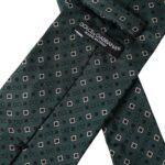 Dolce & Gabbana Green Silk Branded Logo Adjustable Men Tie KRA3306