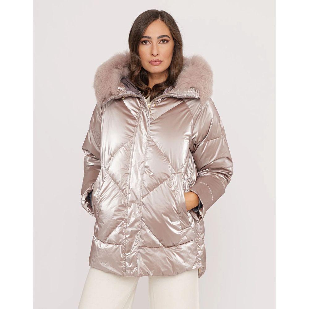 People Of Shibuya Pink Polyester Jackets & Coat PE-13562-IT42|M