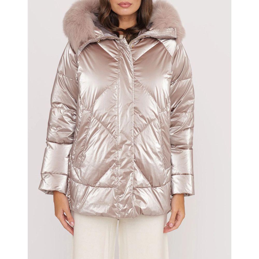 People Of Shibuya Pink Polyester Jackets & Coat PE-13562-IT42|M