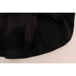 Dolce & Gabbana Black Floral Jacquard Silk A-Line Skirt SKI1093-1