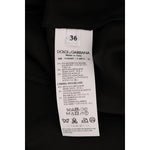 Dolce & Gabbana Black Floral Jacquard Silk A-Line Skirt SKI1093-1