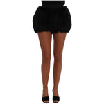 Dolce & Gabbana Black Lamb Fox Fur Mini Hot Pants SKI1097-1