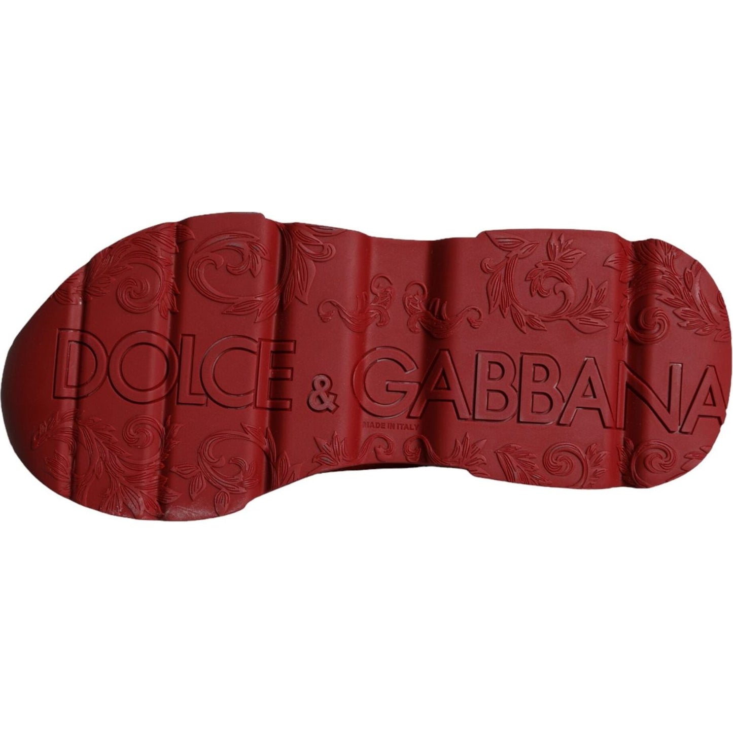 Dolce & Gabbana Red Leather Daymaster Low Top Sneakers Shoes MV5879-40