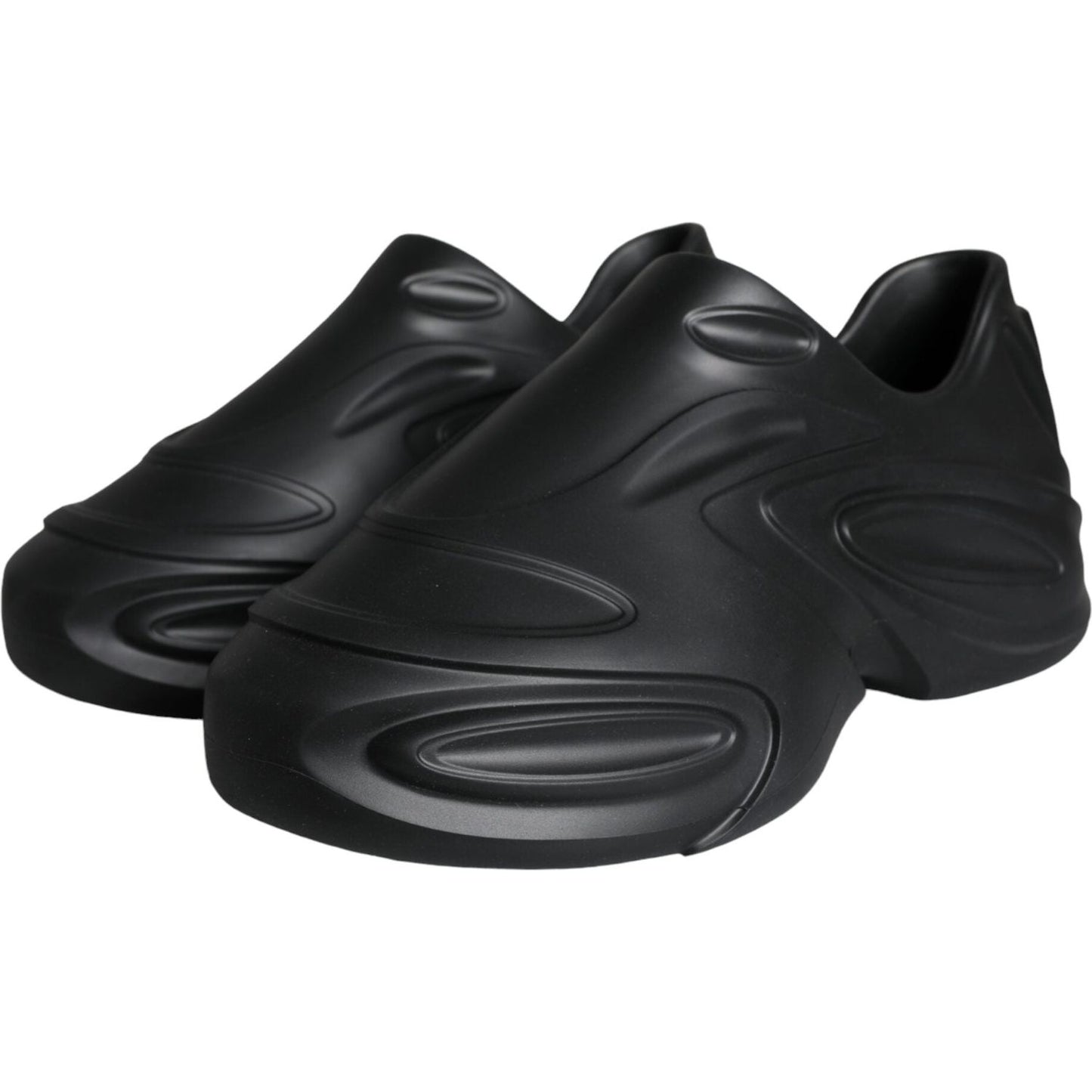Dolce & Gabbana Black Foiled Rubber Toy Low Top Sneakers Shoes MV5881-44