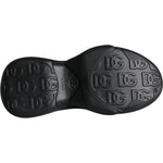 Dolce & Gabbana Black Foiled Rubber Toy Low Top Sneakers Shoes MV5881-44