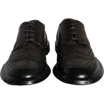 Dolce & Gabbana Black Leather Oxford Wingtip Formal Men Shoes MV5884-42