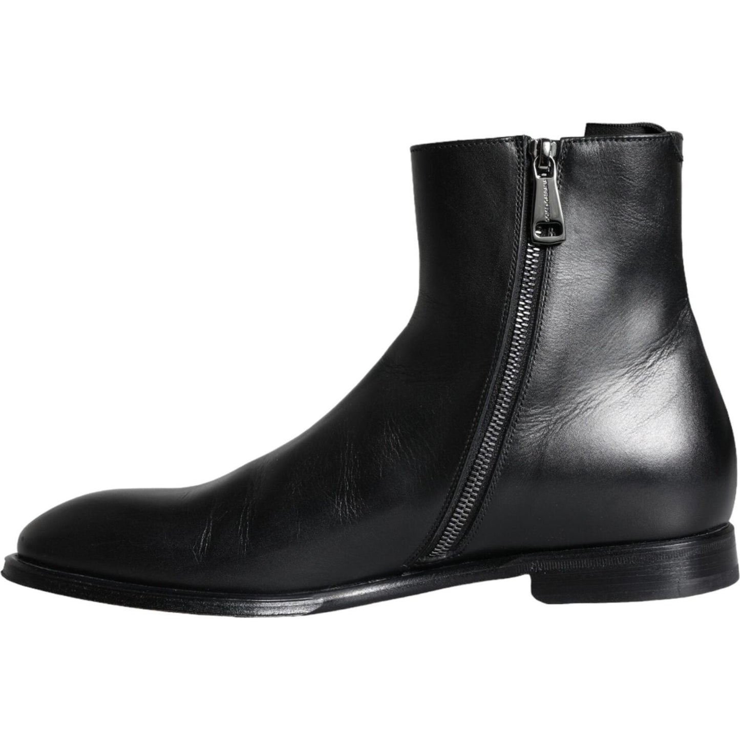 Dolce & Gabbana Black Calf Leather Men Ankle Boots Men Shoes MV5893-41