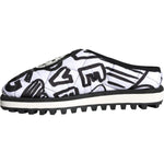 Dolce & Gabbana Black White Quilted Logo Sandals Slides Shoes MV5907-44