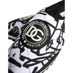 Dolce & Gabbana Black White Quilted Logo Sandals Slides Shoes MV5907-44