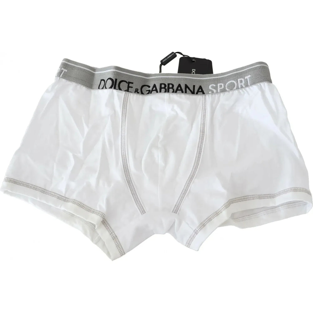 Dolce & Gabbana White Cotton Stretch Regular Boxer Underwear BIK1057-IT3
