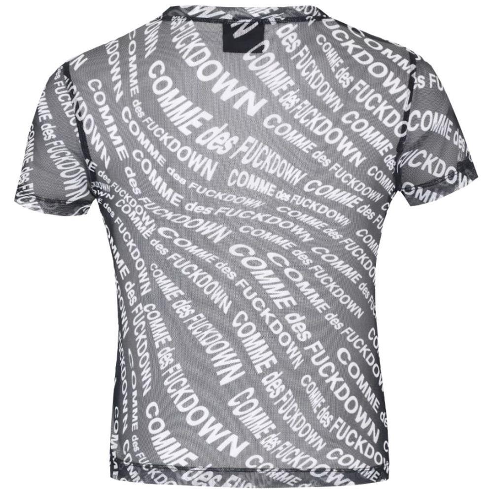 Comme Des Fuckdown Black Polyester Tops & T-Shirt CO-13605-XL