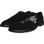 Dolce & Gabbana Black Suede Sicilia Lace Up Formal Shoes MV6123-41.5
