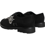 Dolce & Gabbana Black Suede Sicilia Lace Up Formal Shoes MV6123-41.5