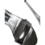Dolce & Gabbana Silver KEIRA Heels Ankle Strap Sandals Shoes LA11347-38