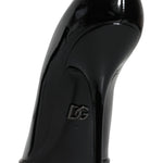 Dolce & Gabbana Black Patent Leather High Heels Pumps Shoes LA11363-37.5