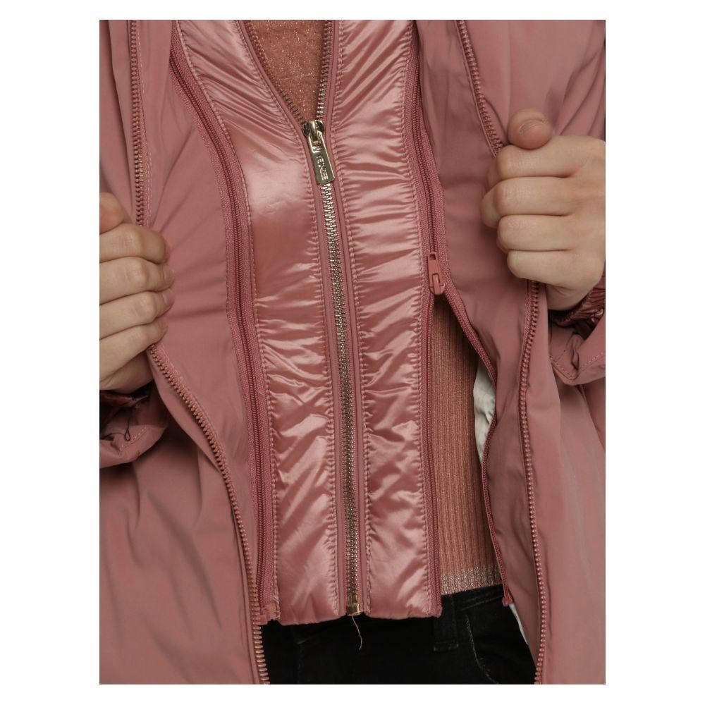 Yes Zee Pink Nylon Jackets & Coat YE-13696-XS
