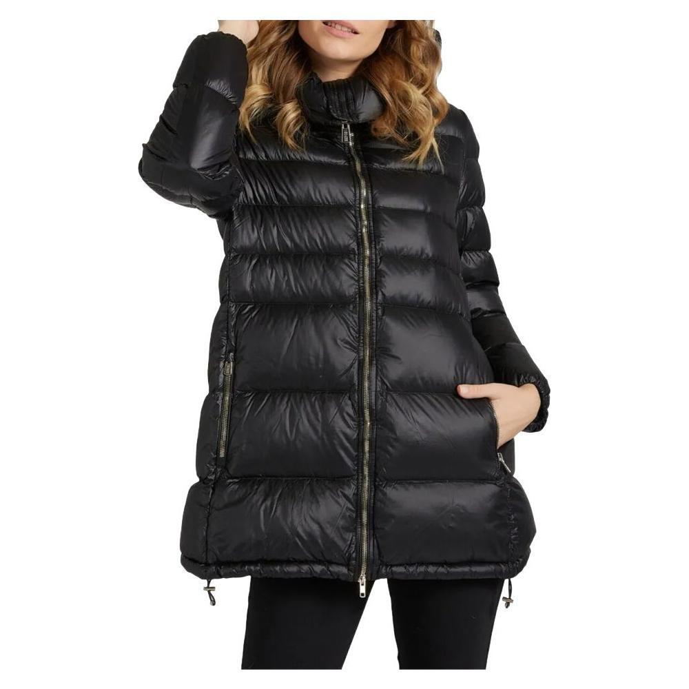 Yes Zee Black Nylon Women Jacket YE-13694-M