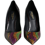 Dolce & Gabbana Multicolor Exotic Leather Heels Pumps Shoes LA11487-35.5