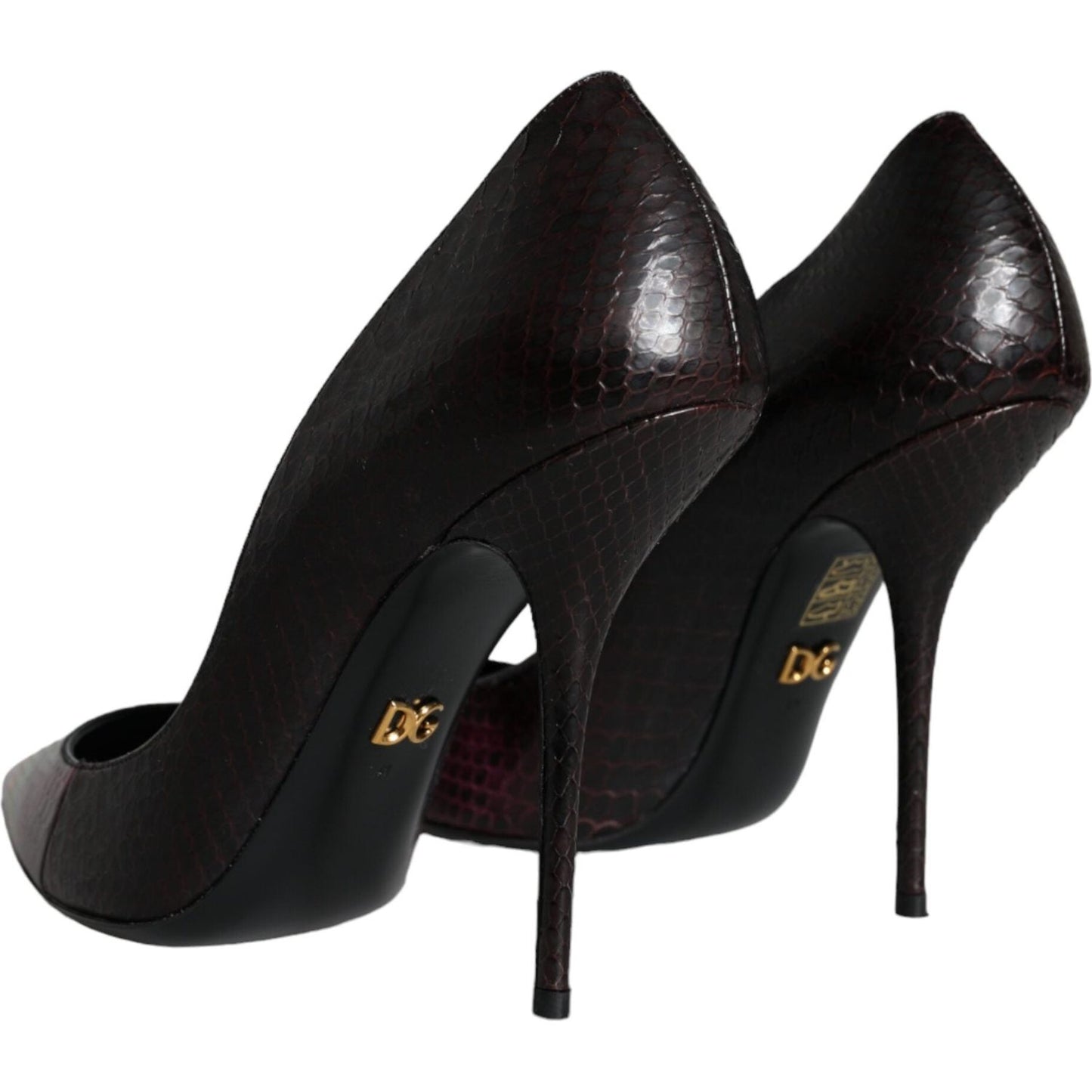 Dolce & Gabbana Multicolor Exotic Leather Heels Pumps Shoes LA11487-35.5