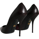 Dolce & Gabbana Multicolor Exotic Leather Heels Pumps Shoes LA11487-35.5
