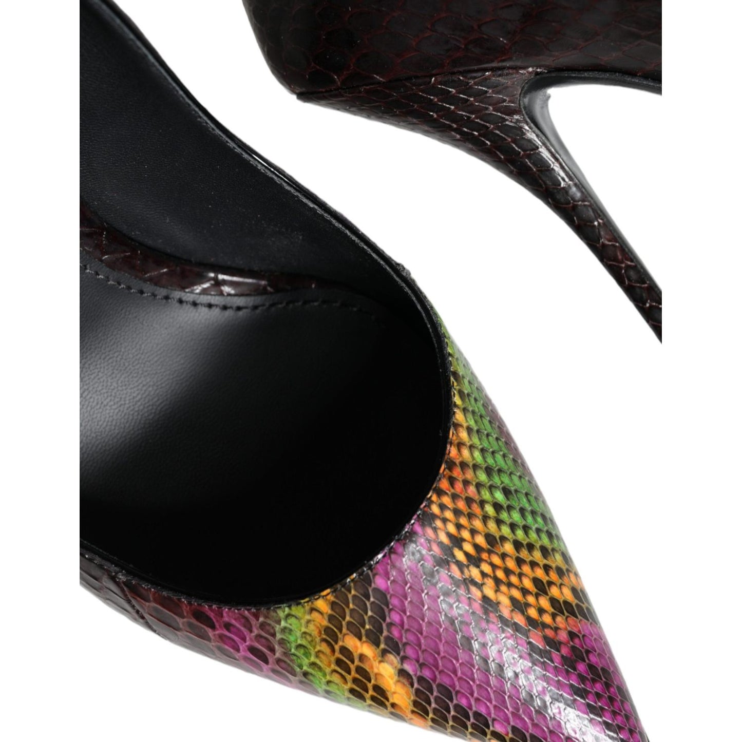 Dolce & Gabbana Multicolor Exotic Leather Heels Pumps Shoes LA11487-35.5