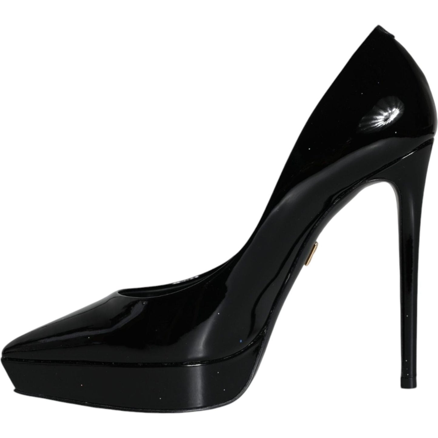Dolce & Gabbana Black Leather Platform Heels Pumps Shoes LA11510-37