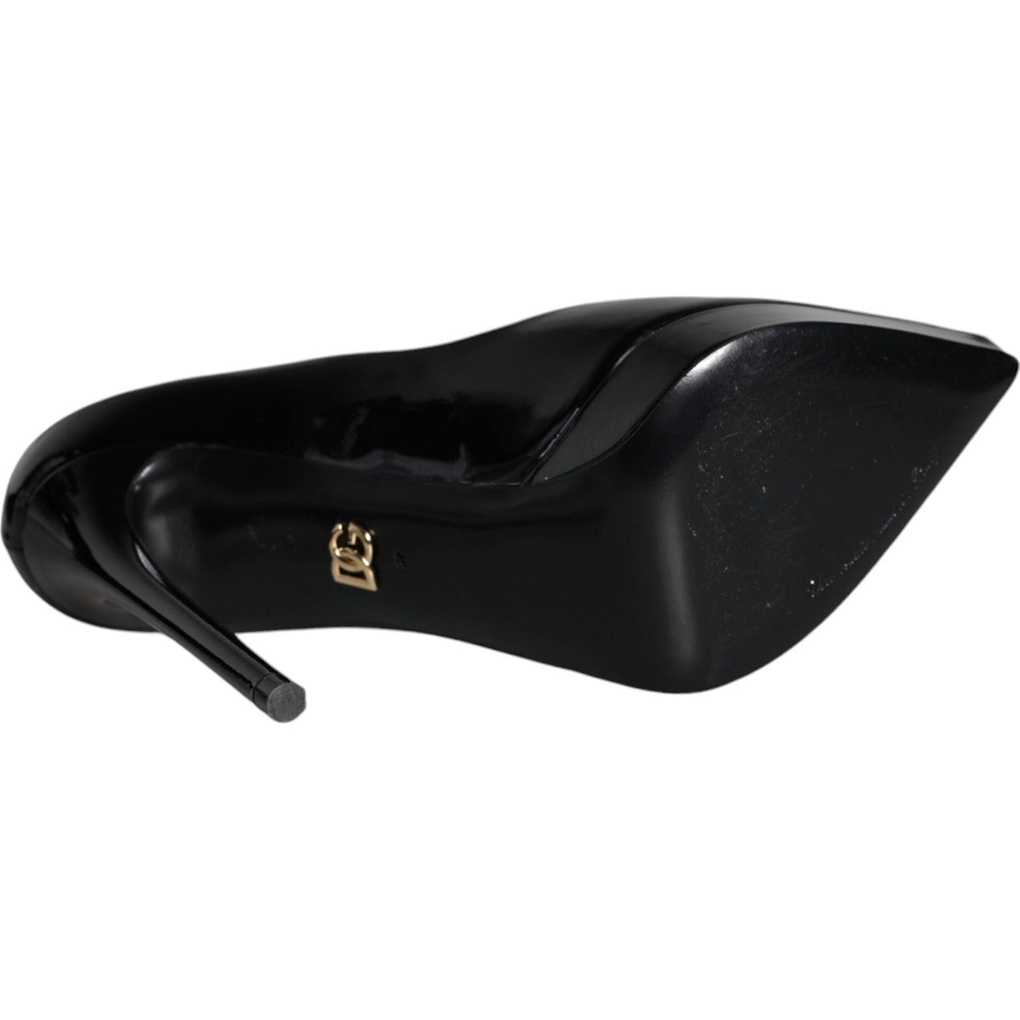Dolce & Gabbana Black Leather Platform Heels Pumps Shoes LA11510-37