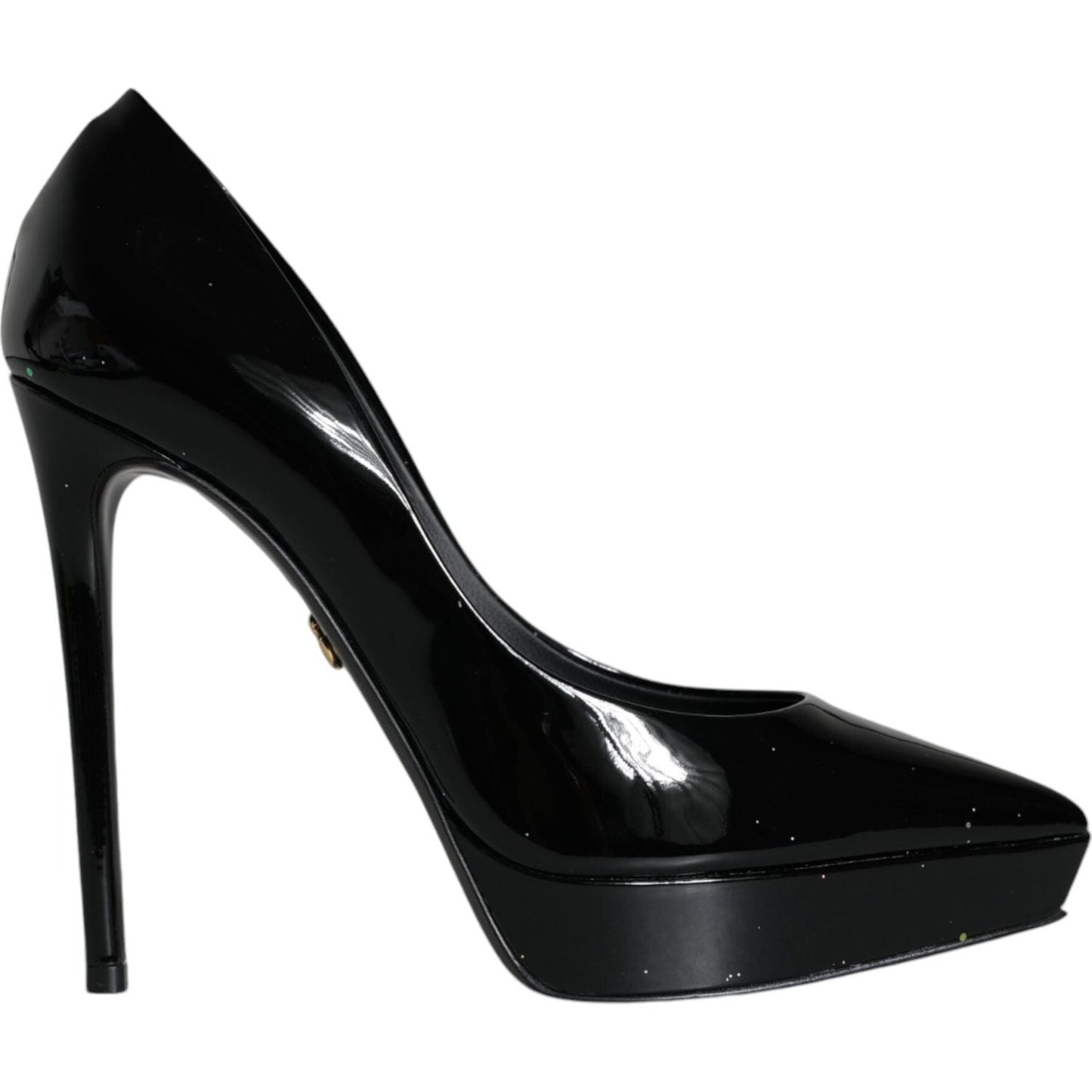 Dolce & Gabbana Black Leather Platform Heels Pumps Shoes LA11510-37