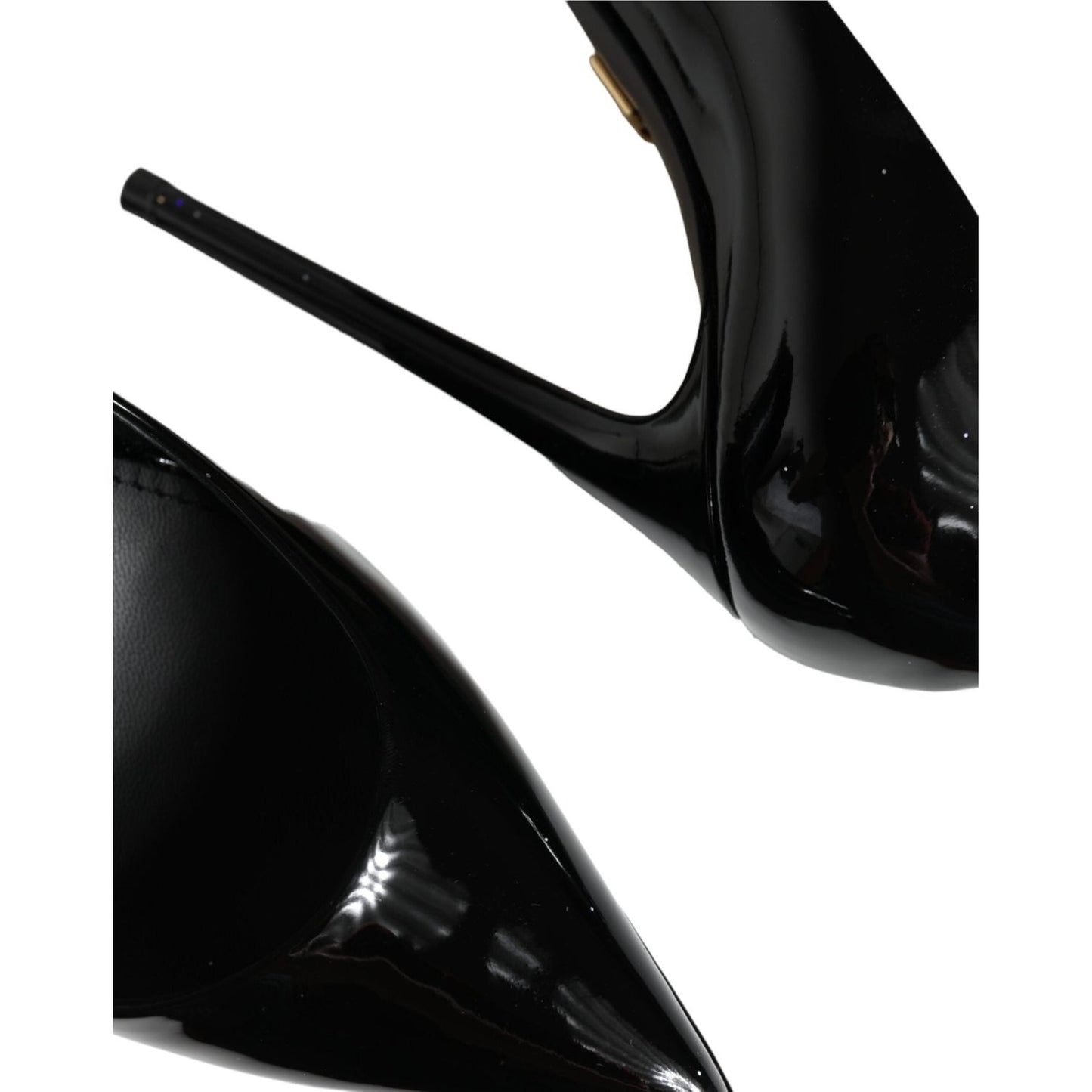 Dolce & Gabbana Black Leather Platform Heels Pumps Shoes LA11510-37