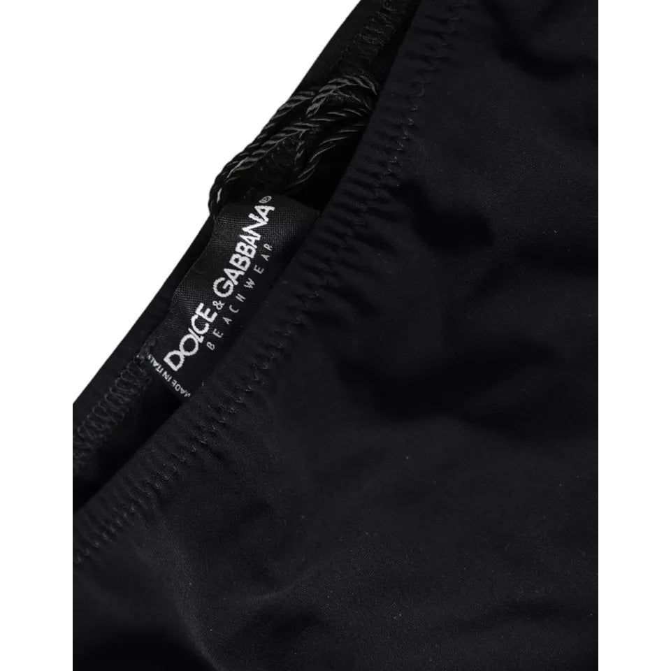 Dolce & Gabbana Black Nylon Swimwear Beachwear Bottom Bikini BIK1817-3