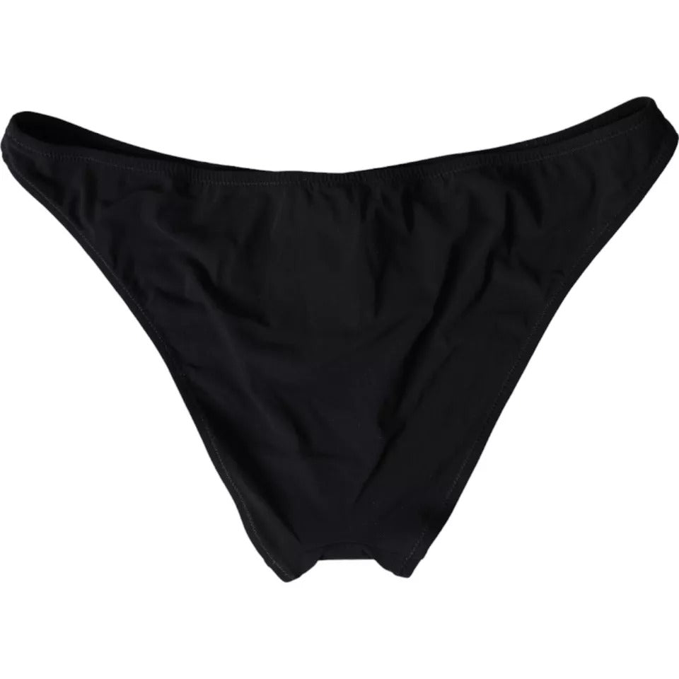 Dolce & Gabbana Black Nylon Swimwear Beachwear Bottom Bikini BIK1817-3