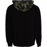 Dolce & Gabbana Black Camouflage Hooded Sweatshirt Sweater TSH86464-56