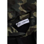 Dolce & Gabbana Black Camouflage Hooded Sweatshirt Sweater TSH86464-56