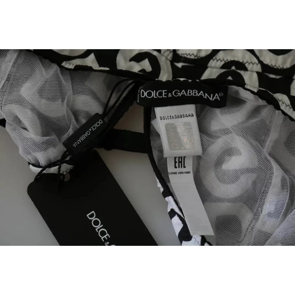 Dolce & Gabbana Black DG Mania Print Sleeveless Swimwear BIK1014-IT1