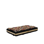 Dolce & Gabbana Multicolor Floral Gold Frame Clutch Evening Purse Bag