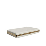 Dolce & Gabbana White Leather Gold Frame Clutch Evening Party Purse Bag BAG1532