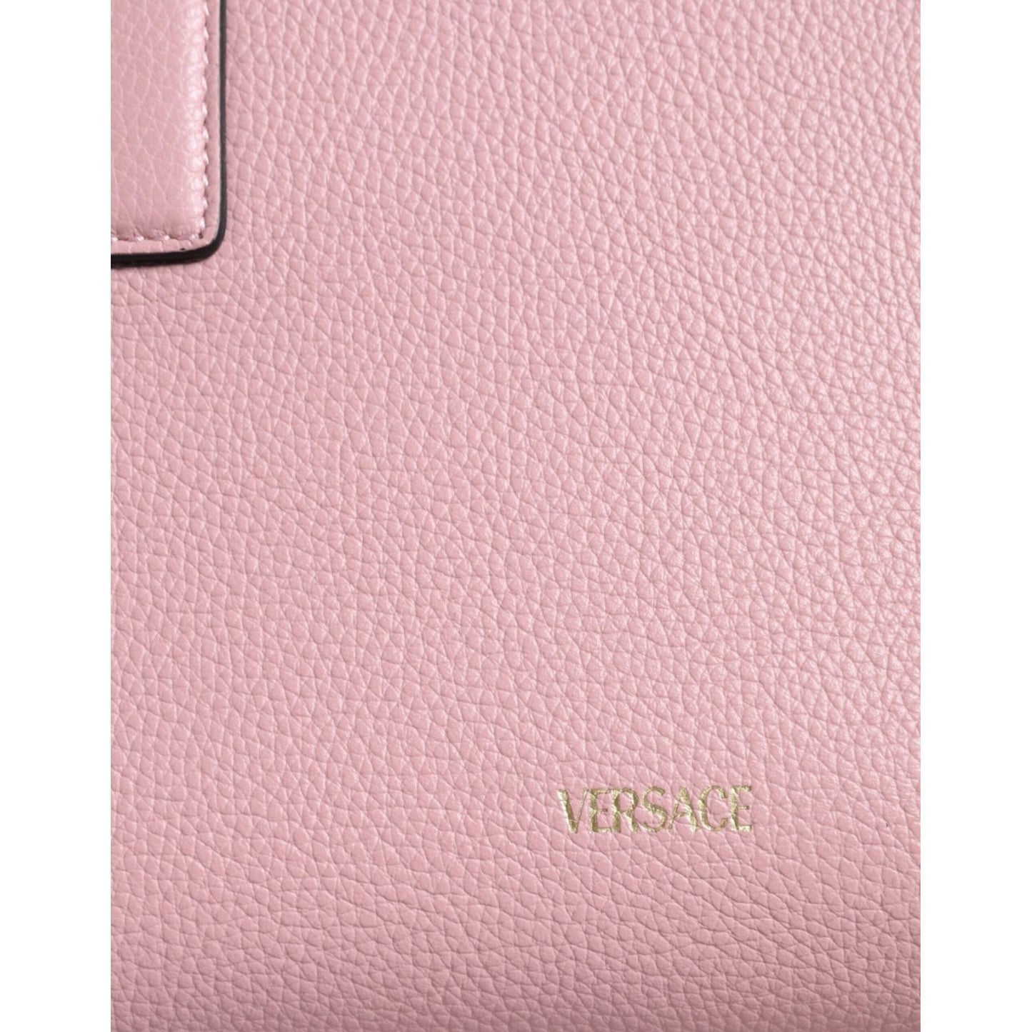 Versace Pink Small Top Handle Grainy Calf Leather Crossbody Bag BAG1588