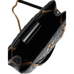 Versace Black Quilted Nappa Leather Shoulder Chain Strap Bag BAG1608