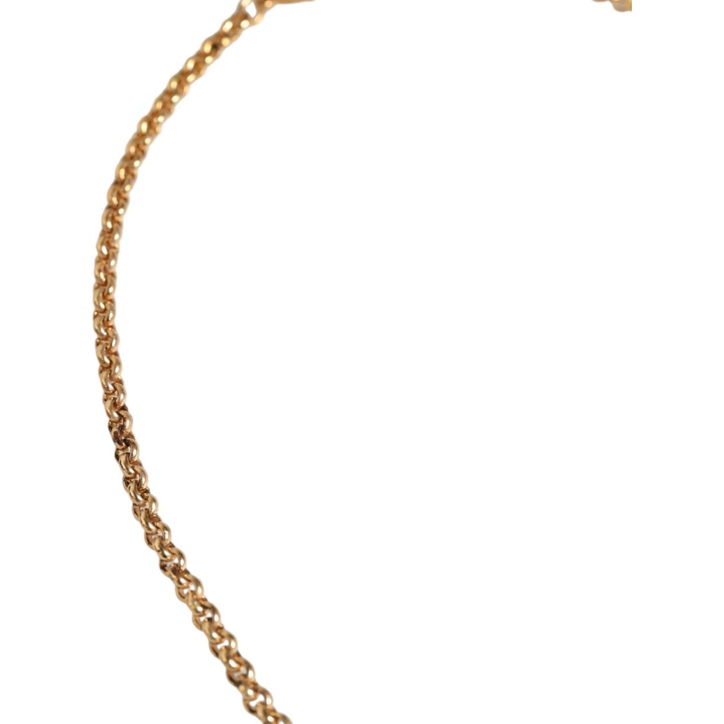 Dolce & Gabbana Gold Brass Leopard Flower Embellished Statement Necklace SMY10349