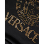 Versace Black Medusa Fleece Cotton Crew Neck Sweatshirt Sweater TSH86765-L